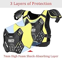 Vista 2 de Protector de Pecho para Bicicleta de Tierra para Niños - Chaleco de Armadura de Motocicleta Motocross con Rodilleras y Coderas - Traje de Protección