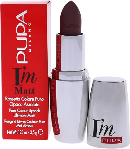 PUPA I Am Matte Pure Colour Lipstick - 037 Unexpected Mauve for Women - 0.123 oz