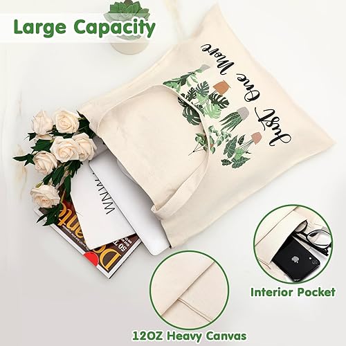 Miniatura 8 de Nefelibata Regalos para amantes de las plantas para mujeres, bolsa de mano Plant Lady de 16 onzas, taza de café helado Just One More con tapa de