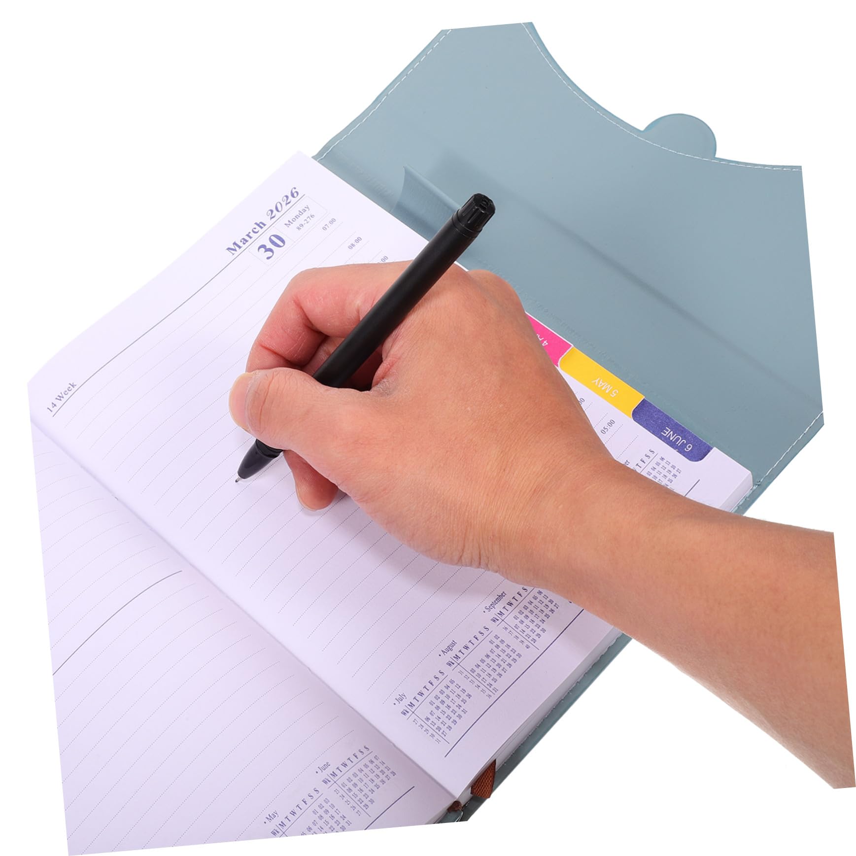 Planen Sie den Planungsrestrang Agenda Planer Zeitmanagementplaner Tagesplaner Büroplaner monatlicher Planerkalender Terminkalender Papier Sky-blue