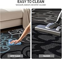 Vista 8 de Tapete moderno y contemporáneo con diseño de flores