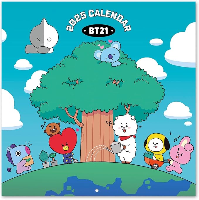 Calendario 2025 Calendario de Pared 2025 Grupo Erik BT21 Calendario