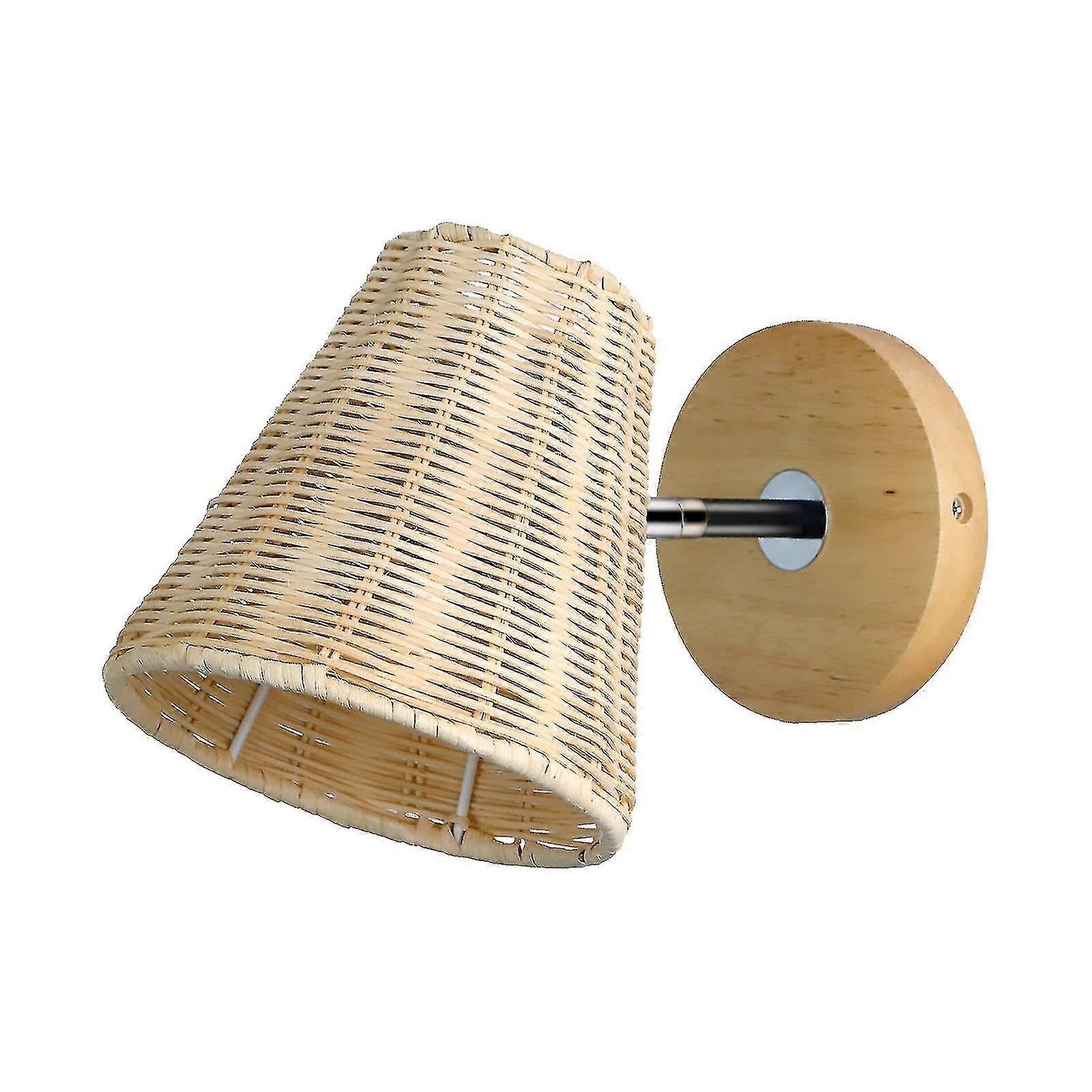 Joyhappst Image Color Rattan Wall Sconce Wall Mounted Wall Lamp Bedside Lamp For Hallway/Yy