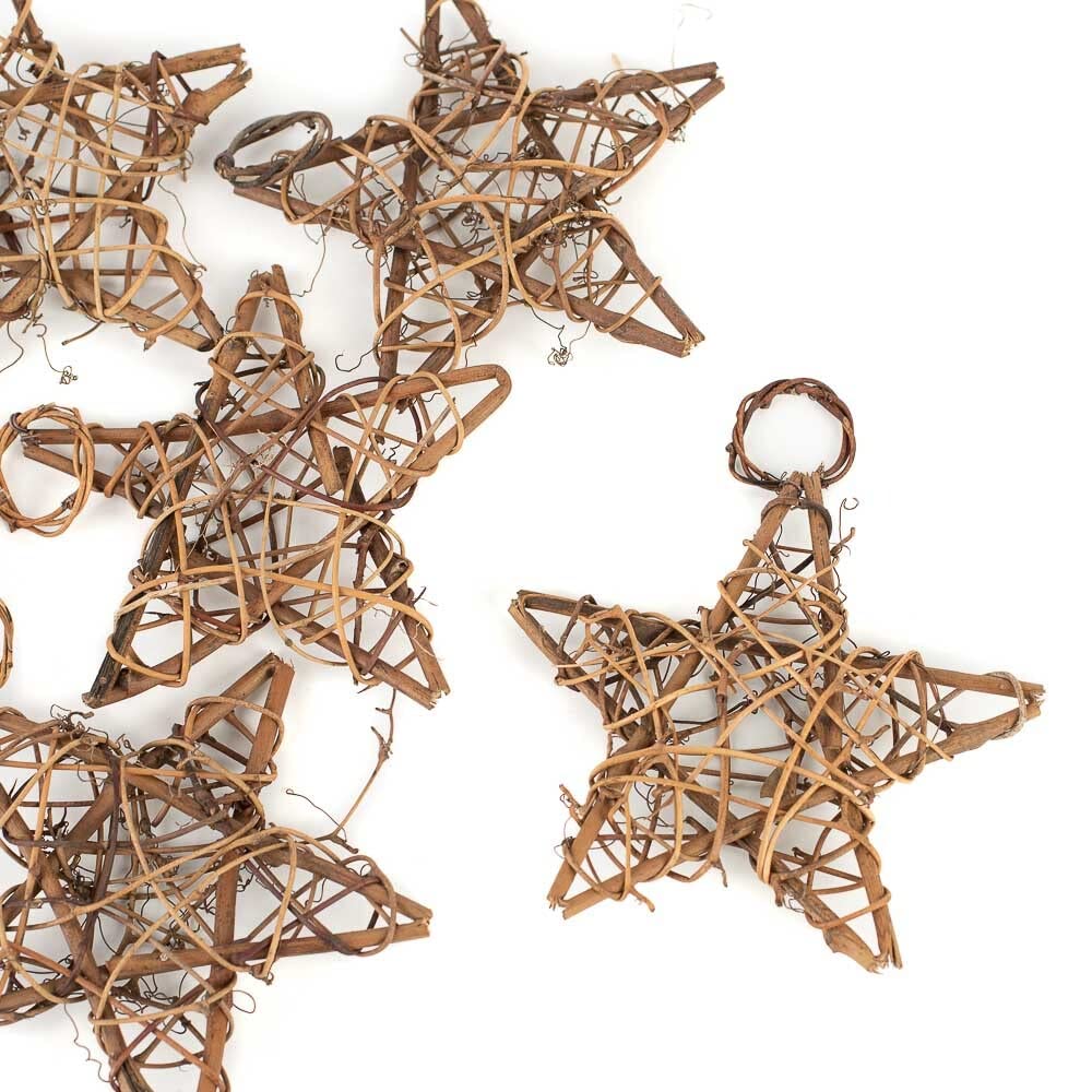 Group of 12 Natural Grapevine Stars for Holiday Decorating and Primitive Displays by Factory Direct Craft (6