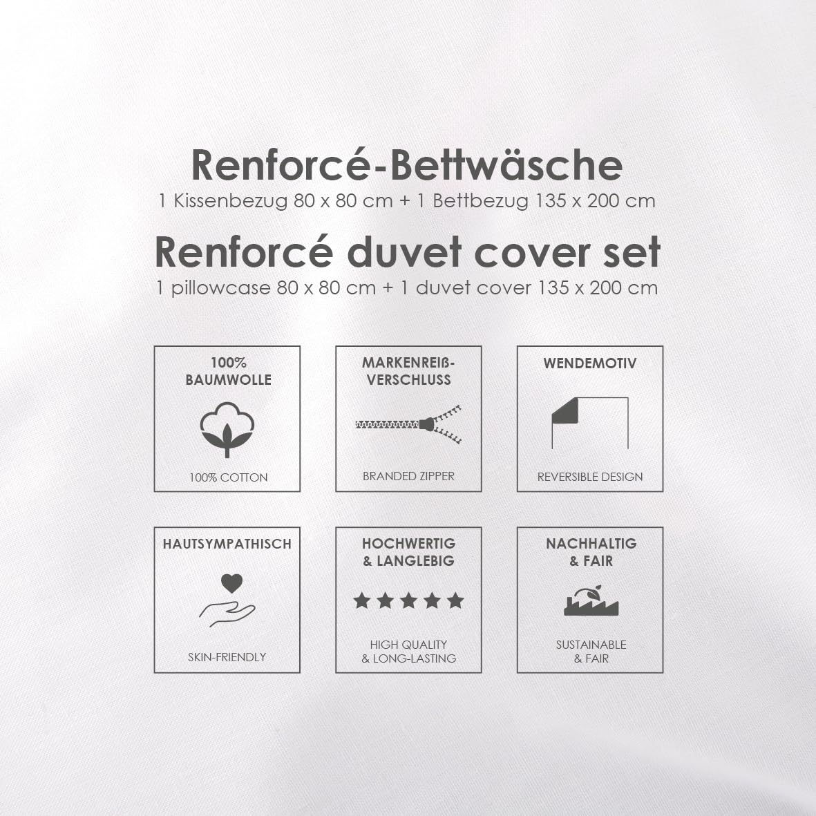 Herding Young Collection Biancheria da Letto Cavallo, Federa 80 x 80 cm ca., Copripiumino Circa 135 x 200 cm, Con Cerniera Scorrevole, 100% Cotone Renforcé