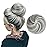 SARLA Hair Bun Extension Synthetic Drawstring Updo Fake Ballet Bun for Women Lady Donut Chignon Grey Multi