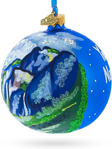 Miniatura 3 de Yosemite National Park, Sierra Nevada California Bola de cristal Adorno de Navidad 4 pulgadas