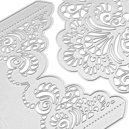 Miniatura 5 de Micro Traders Juego de 2 troqueles de grabación en relieve para invitaciones, manualidades hechas a mano para boda, felicitación, aniversario,