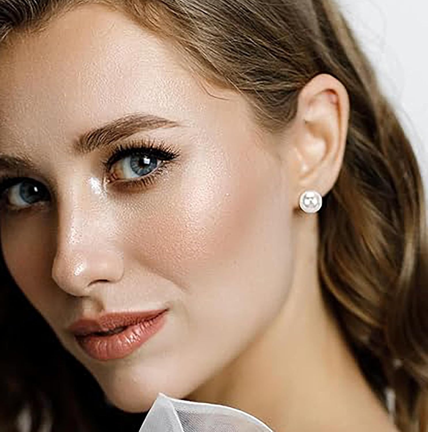 12 Pairs Stainless Steel Pearl Stud Earrings Set for Women - 4 Sizes Included - Image 3