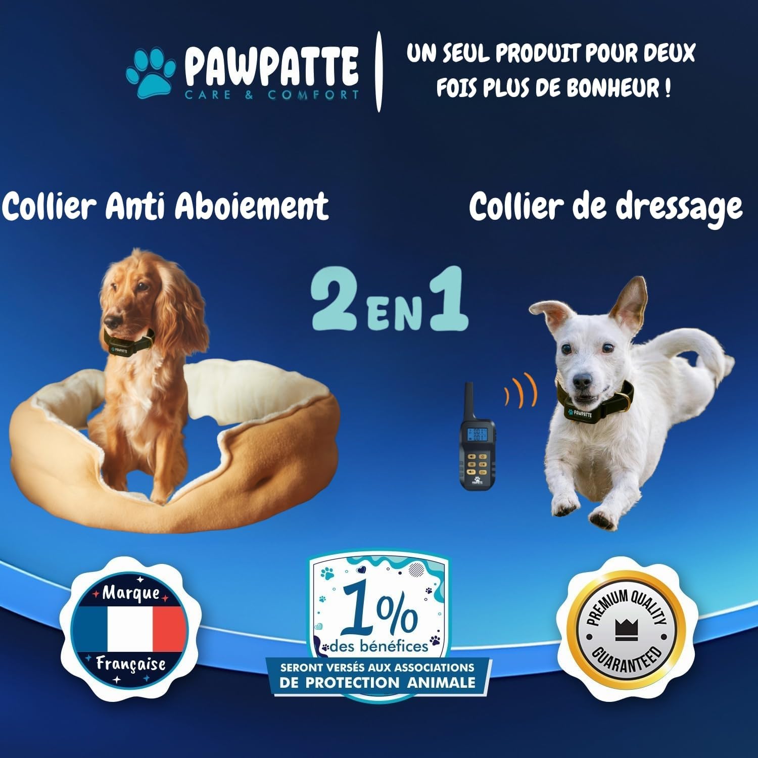 Accessoires et télécommande du collier PAWPATTE