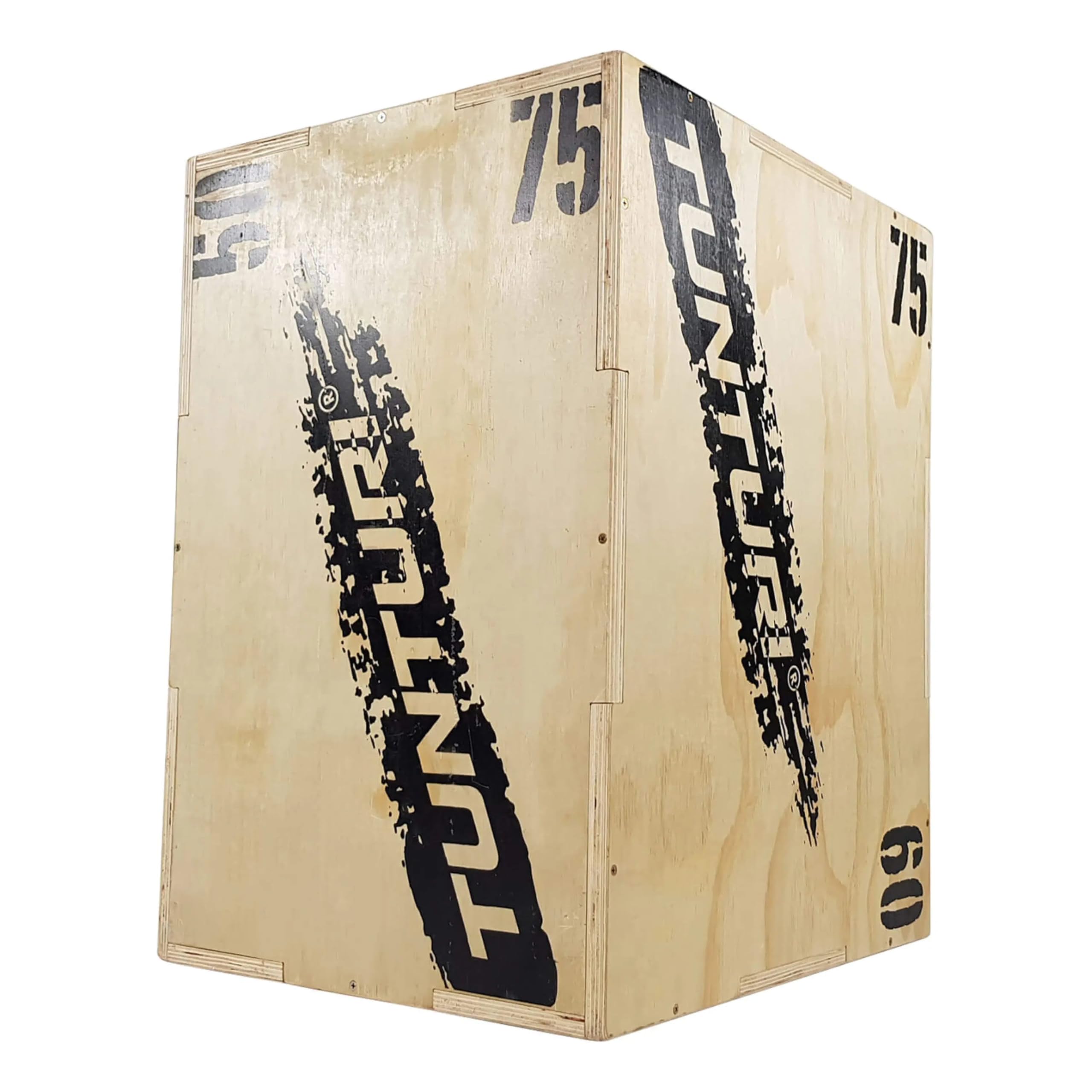 Jump-Box, Plyo Box mit Höhenmarkierung, multifunktionales Workout, Kondition und Maximalkraft Holz 40/50/60 cm