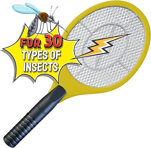 ASISNAI Bug Zapper - Raqueta eléctrica matamosquitos y moscas de 18 pulgadas, para exteriores e interiores para moscas, zapata de matar tenis que