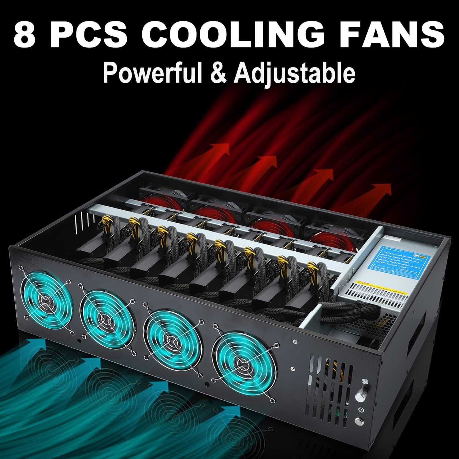 Fanhasi 8 GPU マイニングリグフレームケース ETH暗号マイナー用 8 GPUマイニングマザーボード&2000W -  CHRISTIAN-MEISSNER.DE