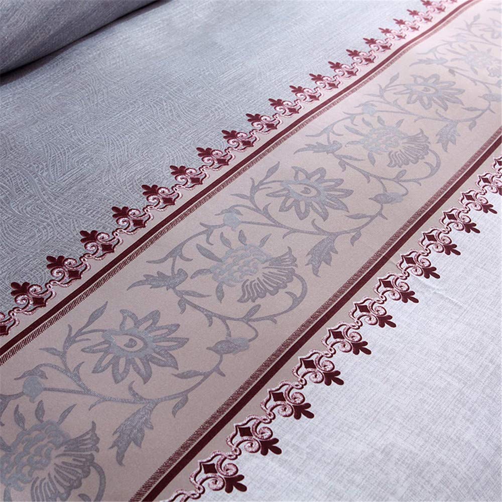 Sticker Superb Violet Vert Gris Marron Homme Femme Housse De Couette Avec Fermeture éclair, Belle Jardin Fleur 2/3 Pièces Parures De Lit Avec Taie D'oreiller Microfibre Polyester (Violet, 220x240cm