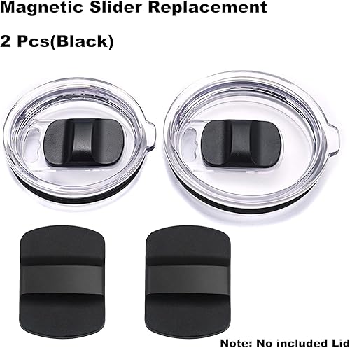 Miniatura 6 de Reemplazo magnético de tapa deslizante, bloque de empuje de repuesto magslider compatible con tapas YETI de 10 onzas, 14 onzas, 16 onzas, 20 onzas,