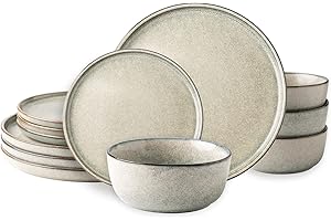 AmorArc Stoneware Dinnerware Sets Without Mugs