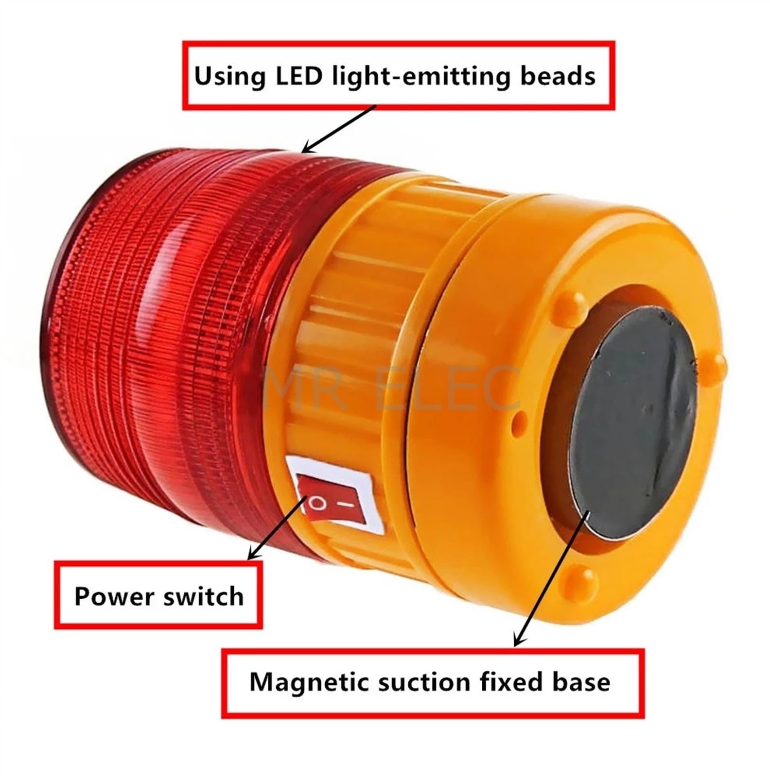 1 szt. LTE-5088 zasilany baterią DC 6 V ekran LED lampa błyskowa LED alarm stroboskopowy czerwone żółte światło ostrzegawcze bez dźwięku (zielone)