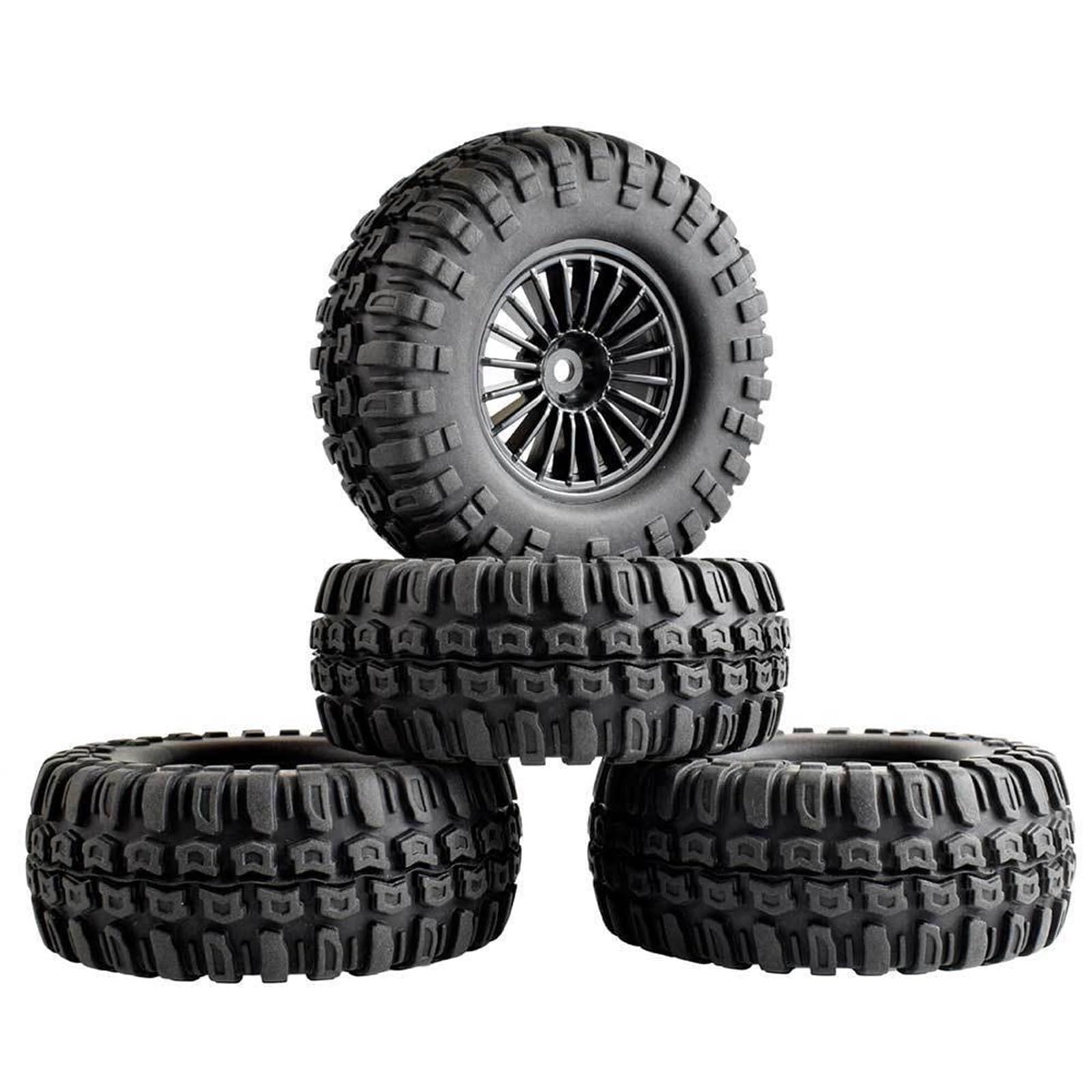 Opony gumowe 108mm Zestawy kół RC 4WD, dla Axial, Rock Climbing