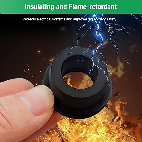 Miniatura 4 de Orificio de taladro de 12 pulgada, arandelas de goma de silicona de 516 pulgadas de diámetro interior para cableado, tapones de orificio de