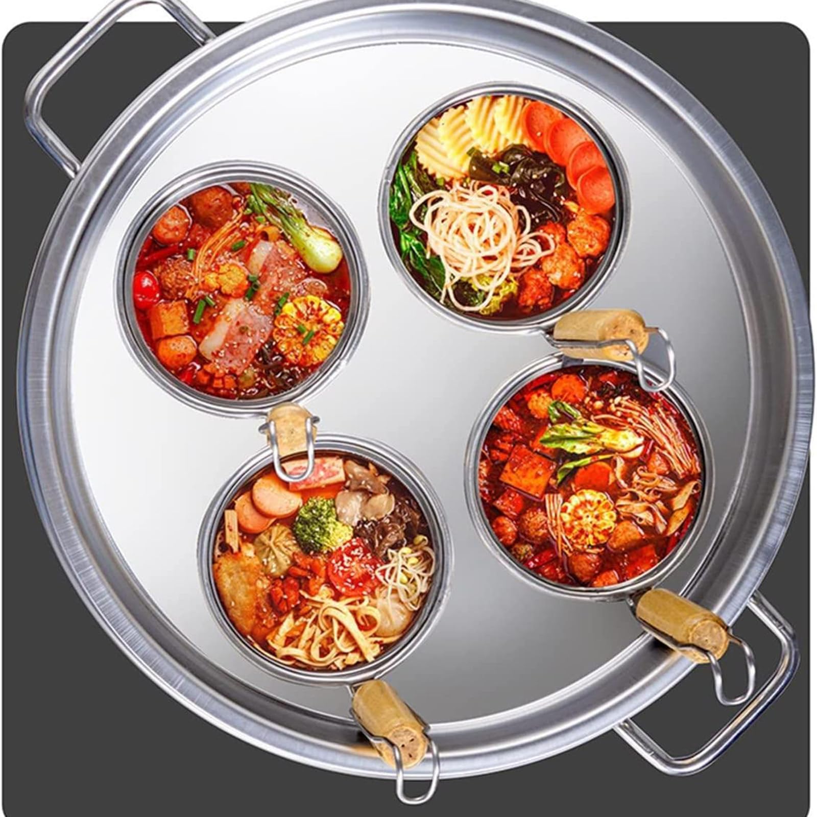 Hot Pot Machine - Cuocipasto e cuociverdure con 5 cestelli in Acciaio Inox - Macchina per Ravioli di qualità Commerciale per Cucinare in casa, Uso Domestico Commerciale