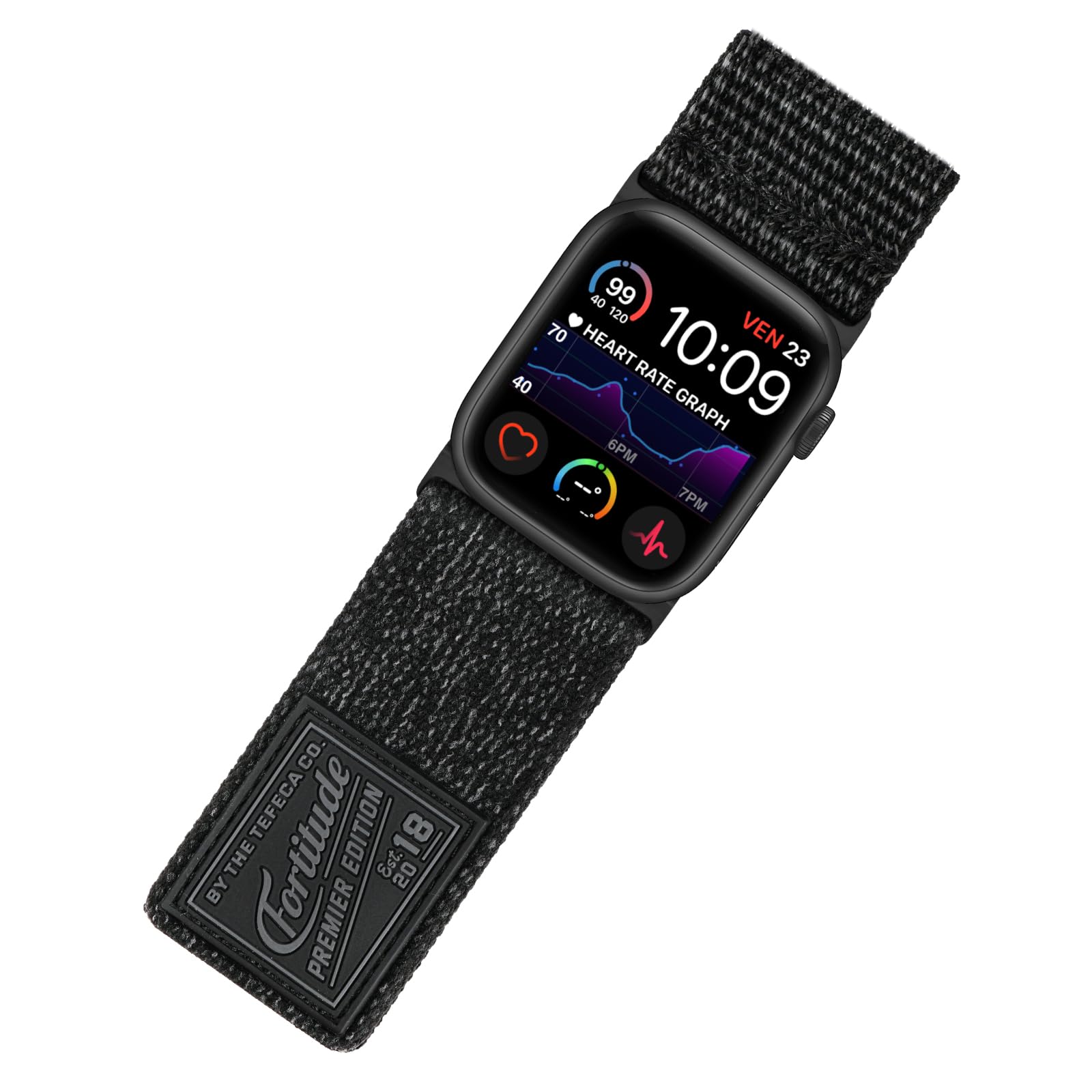 Tefeca Fortitude Series Ultrawide Band Compatible with Apple Watch Ultra/Ultra2 Series 9/8/SE2/7/6/SE/5/4/3/2/1(Carbon