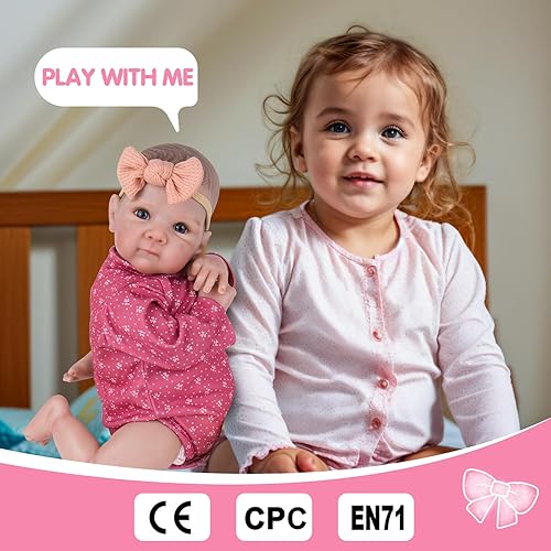 Miniatura 7 de Aori Reborn Baby Dolls Girl - Muñeca realista de bebé recién nacida de 20 pulgadas con características pintadas a mano y cuerpo de tela ponderada,