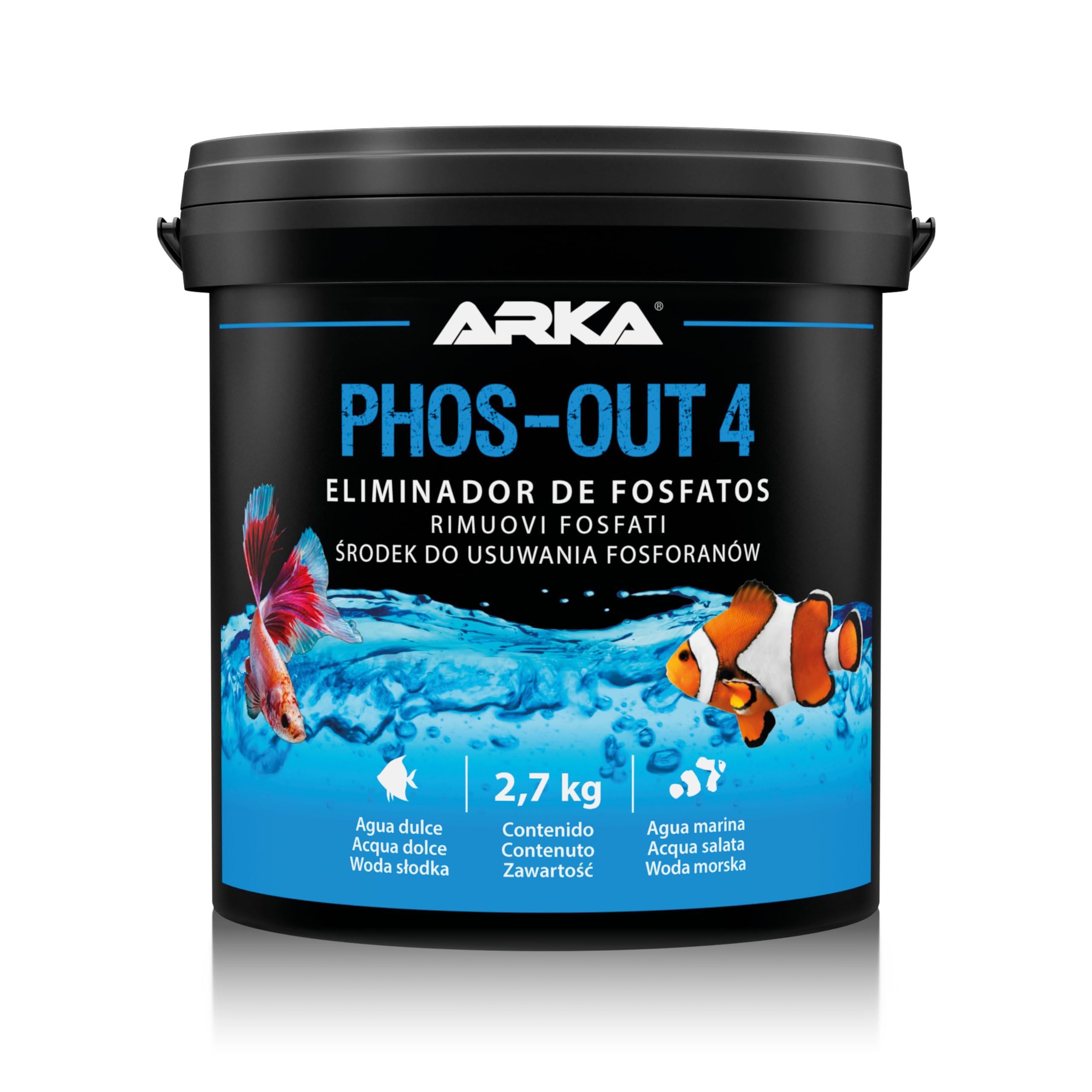 Removedor de fosfato Acuario – Microbe-Lift Phos-out 4 Granulado 5 L / 2,7 kg – Elimina fosfatos, silicatos y colorantes orgánicos – con Filtro Incluido – pH Neutro – Dulce y Marino – sin químicos
