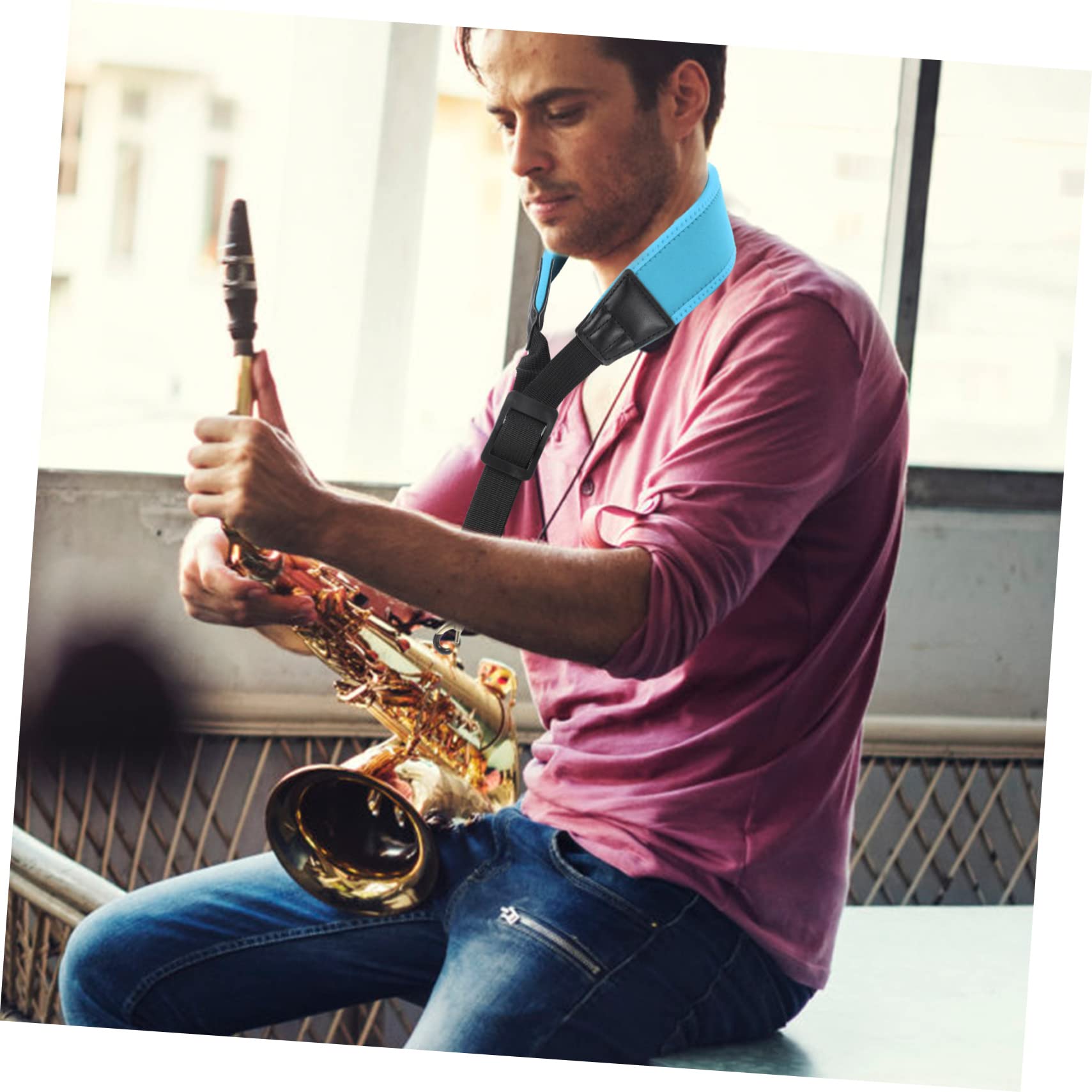 Abaodam 3pezzi Regolabile Per Saxofono Tracolla Comfort Per Tenore Per Musicisti Sostituzione Per