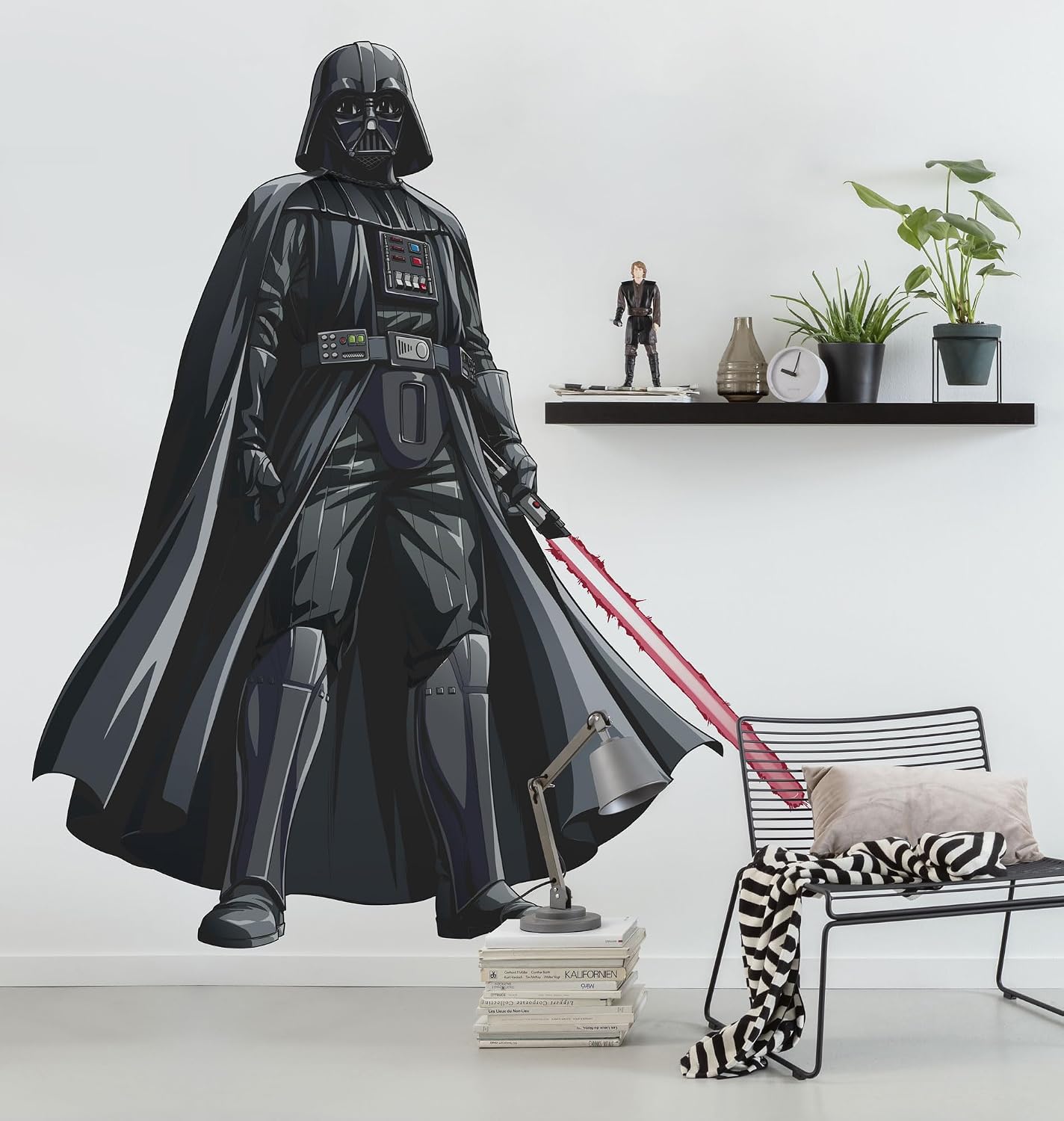 Komar Star Wars Self-Adhesive and Contour Cut Fleece Photo Wallpaper Star Wars XXL Darth Vader – Size: 127 x 200 cm – Wall Sticker, Children's Room, Life Size, Wall
