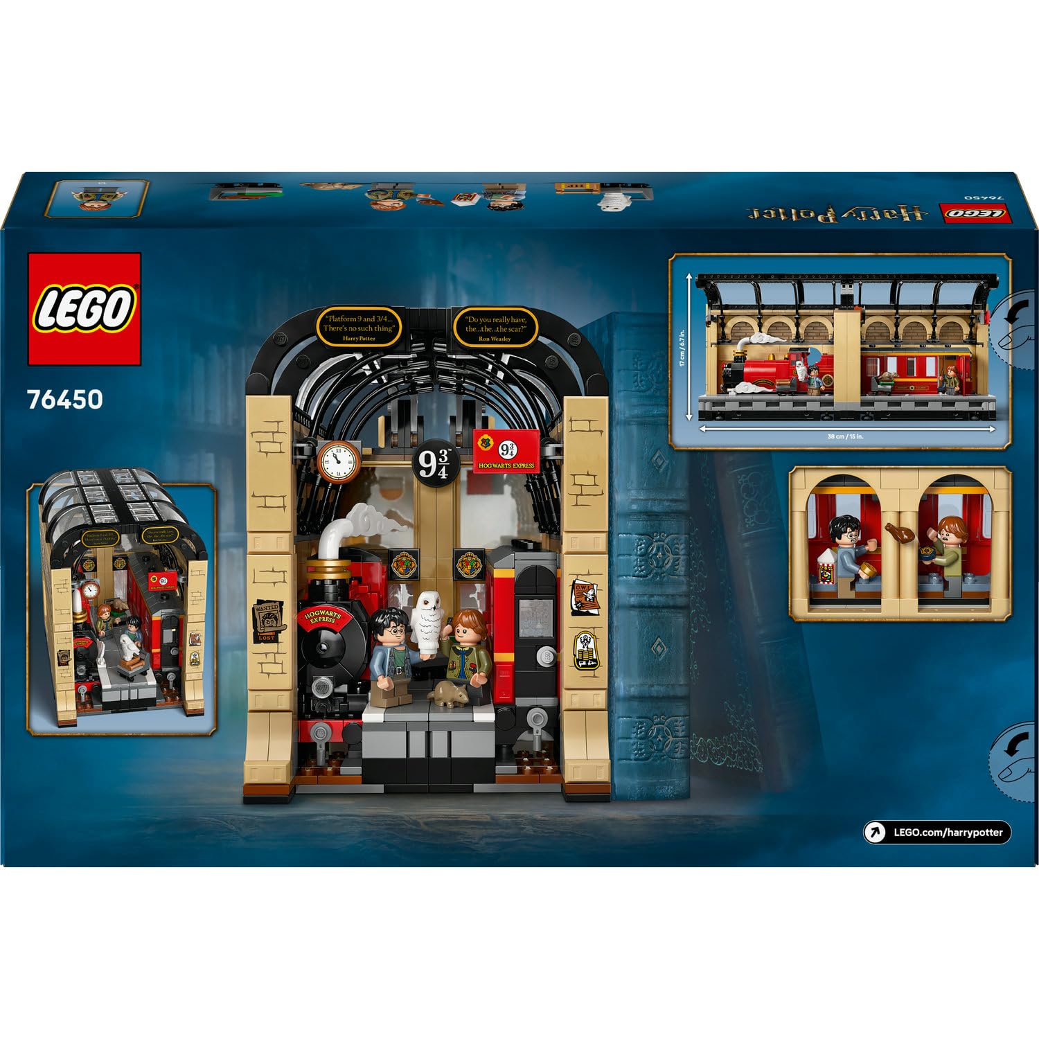 LEGO Harry Potter Kitaplık Dekoru: Hogwarts Ekspresi 76450-10 Yaş ve Üzeri Harry Potter Hayranı Çocuklar için Yaratıcı Sergilenebilir Oyuncak Yapım Seti, Doğum Günü Hediyesi (832 Parça)