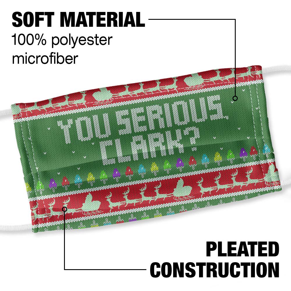 Popfunk Christmas Vacation You Serious Clark? 1-Ply Reusable Face Mask Covering, Unisex