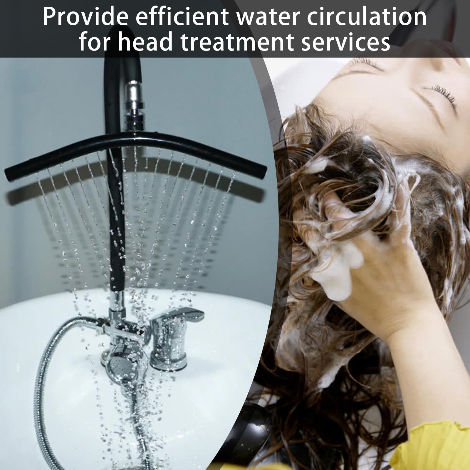 Head SPA Estante De Circulación De Agua, Marco de Equipo de Spa Head Ajustable Cabezal De Ducha para Lavabo De SPA Accesorios para Cama de Champú para Peluquería Equipo Salón Masajes