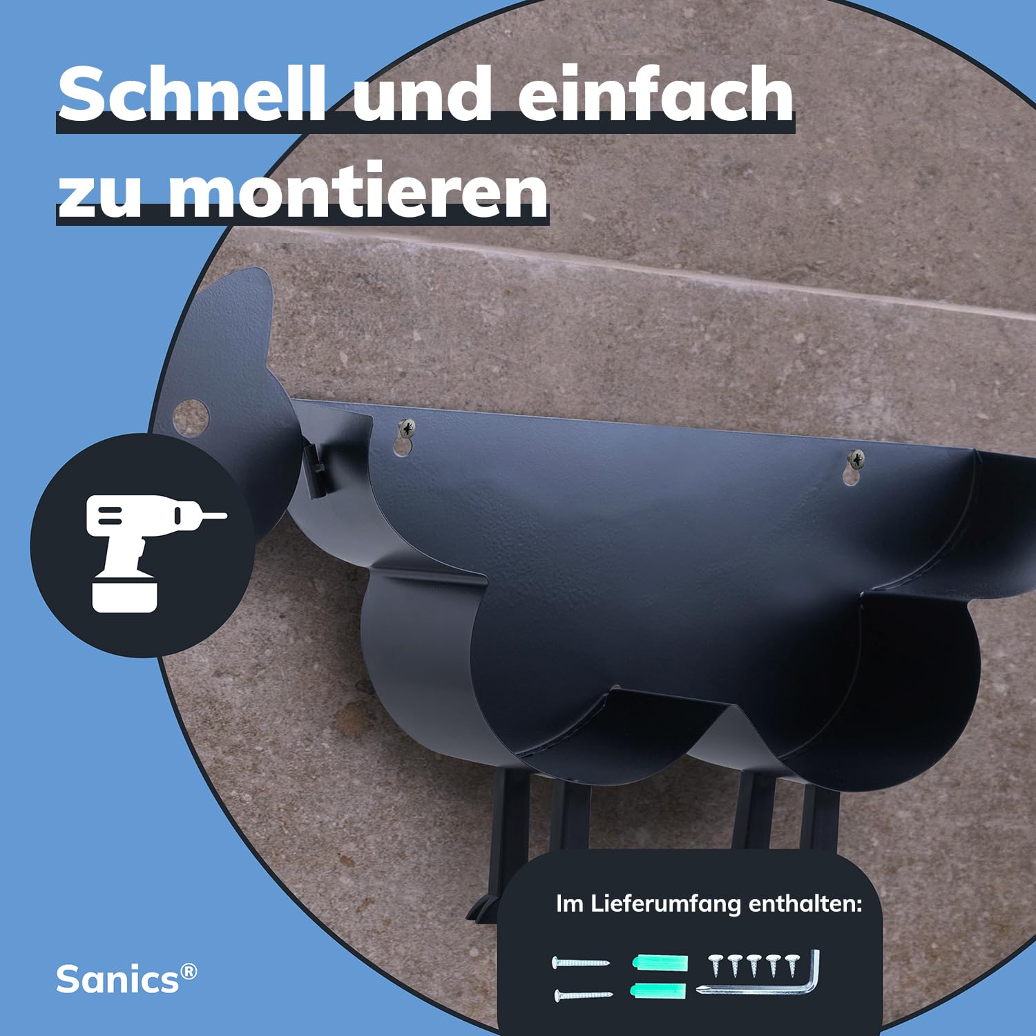 Ersatzrollenhalter Freistehend - WC Papierhalter Hängend - Wandhalterung - Katze - Toilettenpapierhalter Tiere - Schwarz