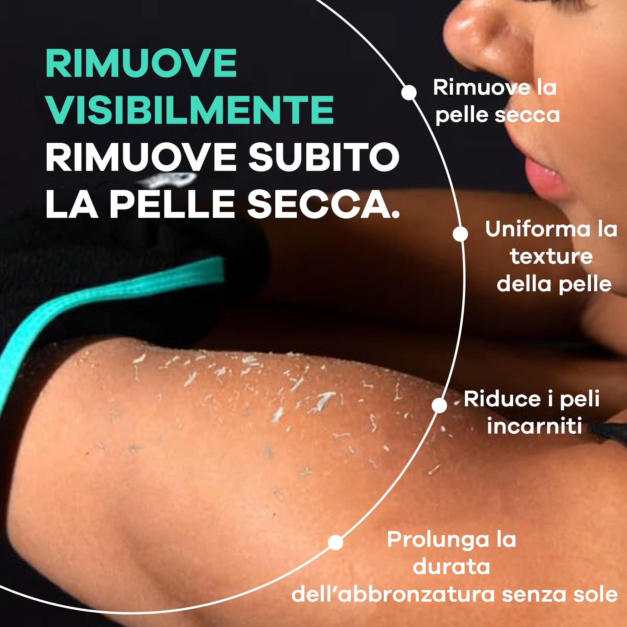 Dermasuri – Guanto Esfoliante Corpo Profondo – Scrub Levigante e Rimozione Abbronzatura – Guanto Coreano per Uomo e Donna – Idea Regalo Spa – Trattamento Cheratosi Pilare – 1 Pezzo