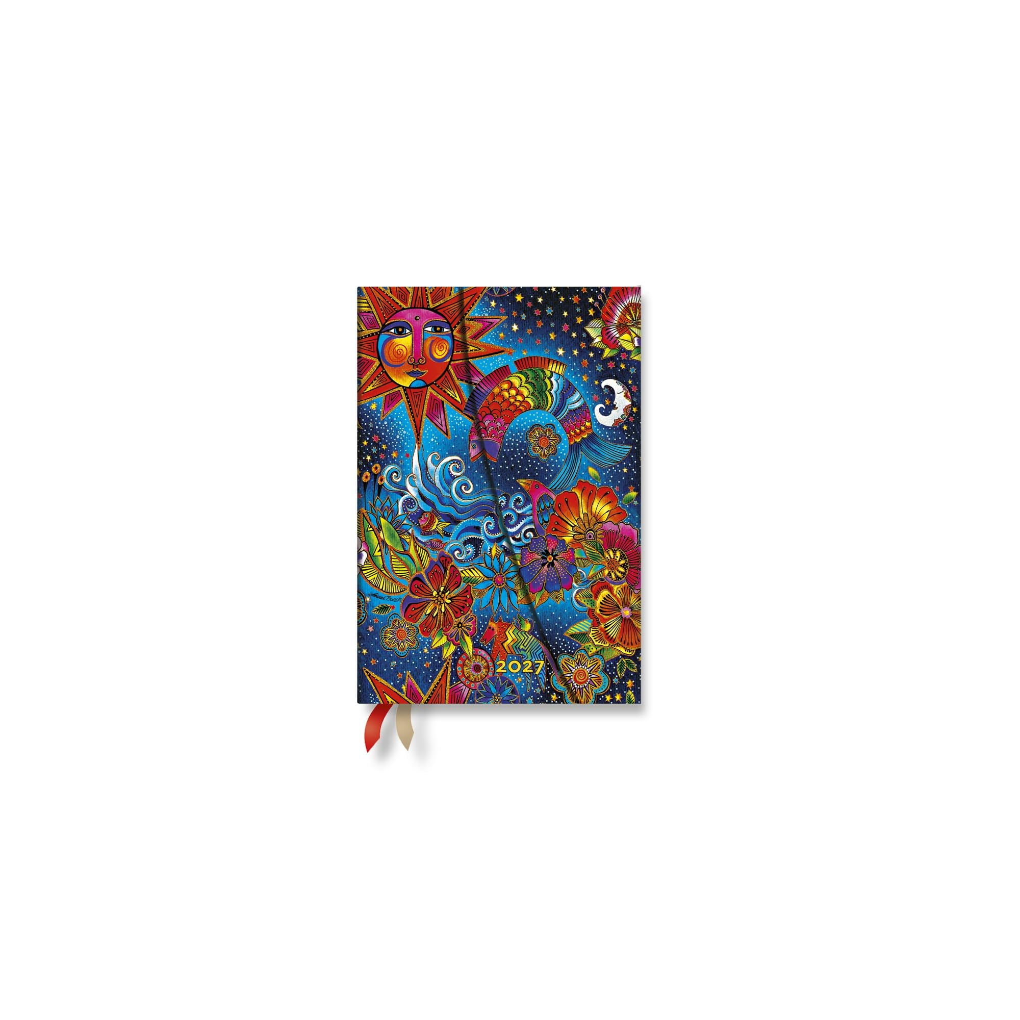 2027 Celestial Magic (Whimsical Creations) Mini 12-Month Hardcover Dayplanner (Wrap Closure) Horizontal