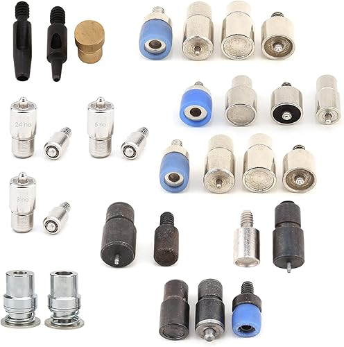 Miniatura 2 de Juego de máquina de prensa a mano con botón de remache a presión con ojales y ojales