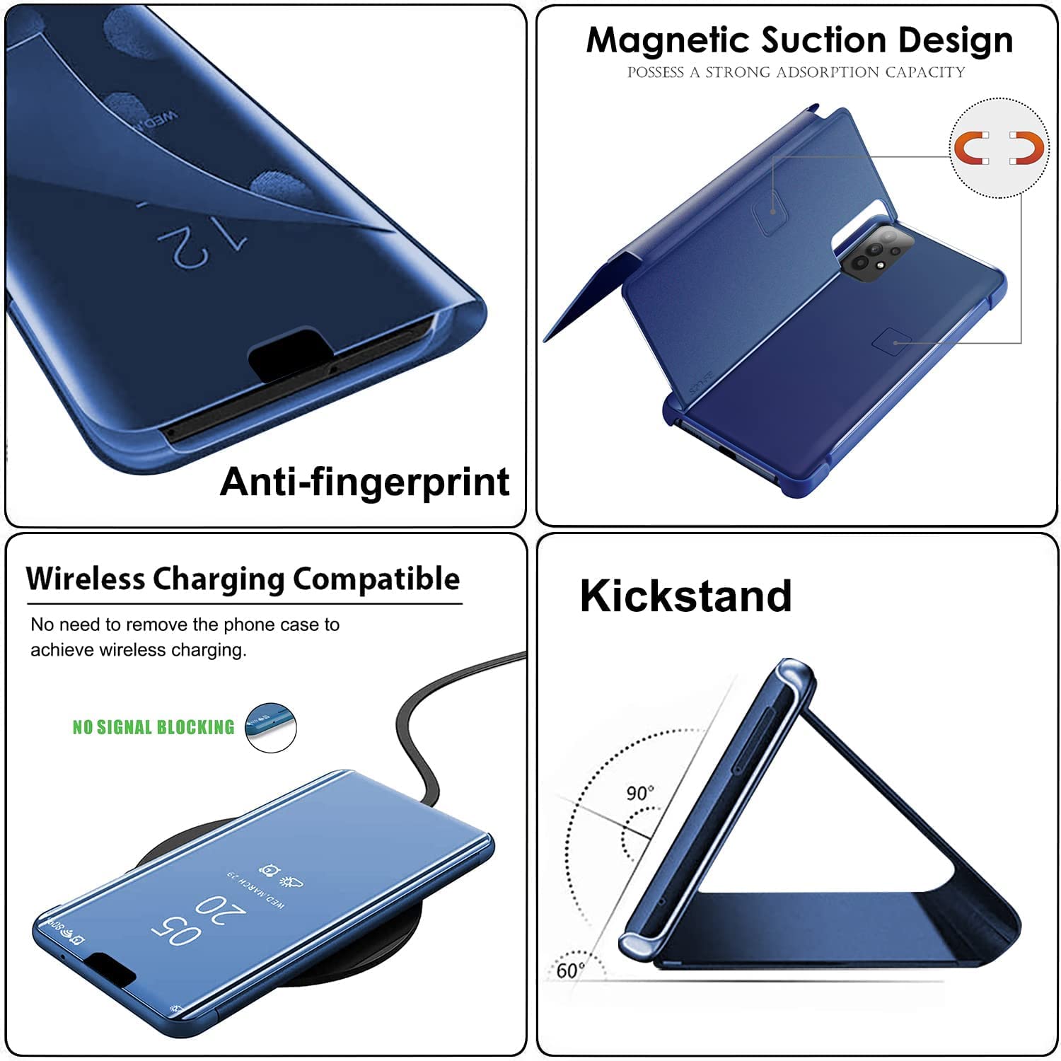 Smart Book Custodia a Libro Poket Flip Cover Case Per Oppo Reno8 Pro 5g