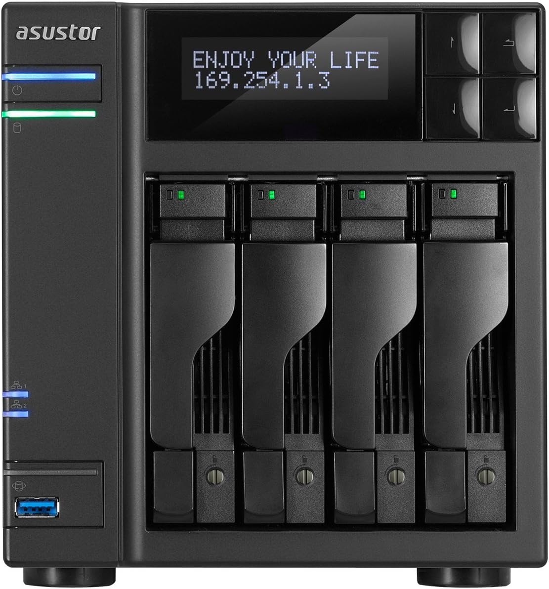 ASUSTOR - NAS Server - 0 GB - Black (AS5104T)