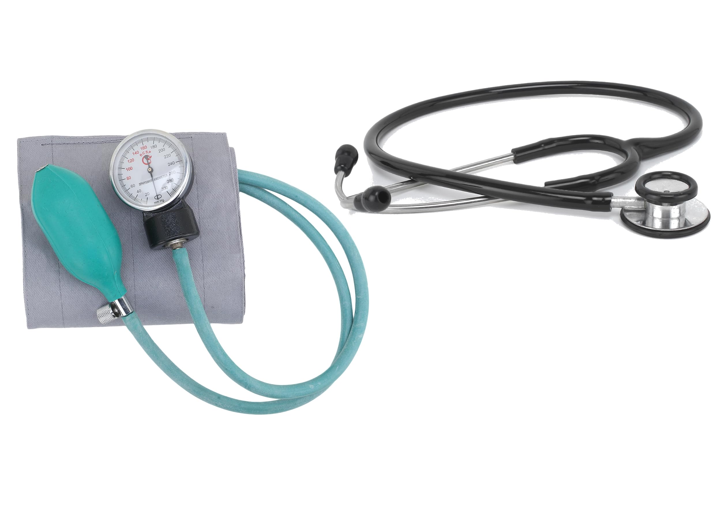 RCSP Sphygmomanometer Aneroid Manual Blood Pressure Machine Watch type BP Apparatus Accurate Measurements With Stethoscope (PREMIUM BP WITH STETHO)