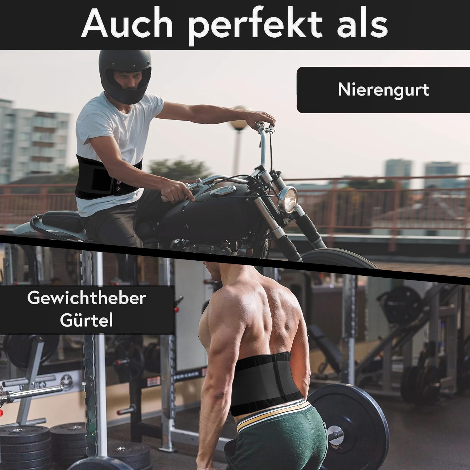 VIGO SPORTS Rückenbandage waschmaschinenfest - Anti-Schweiß Nierengurt für effektive Stabilisierung des Rückens - Rückenstützgürtel für Herren & Damen - wärmender Lendenwirbelstütze Gürtel