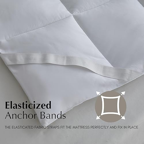 Miniatura 4 de Kathy Ireland Brrr Pro Cooling Tencel - Cubrecolchón acolchado tamaño individual, 300 hilos Tencel Lyocellpoliéster, transpirable, suave, color