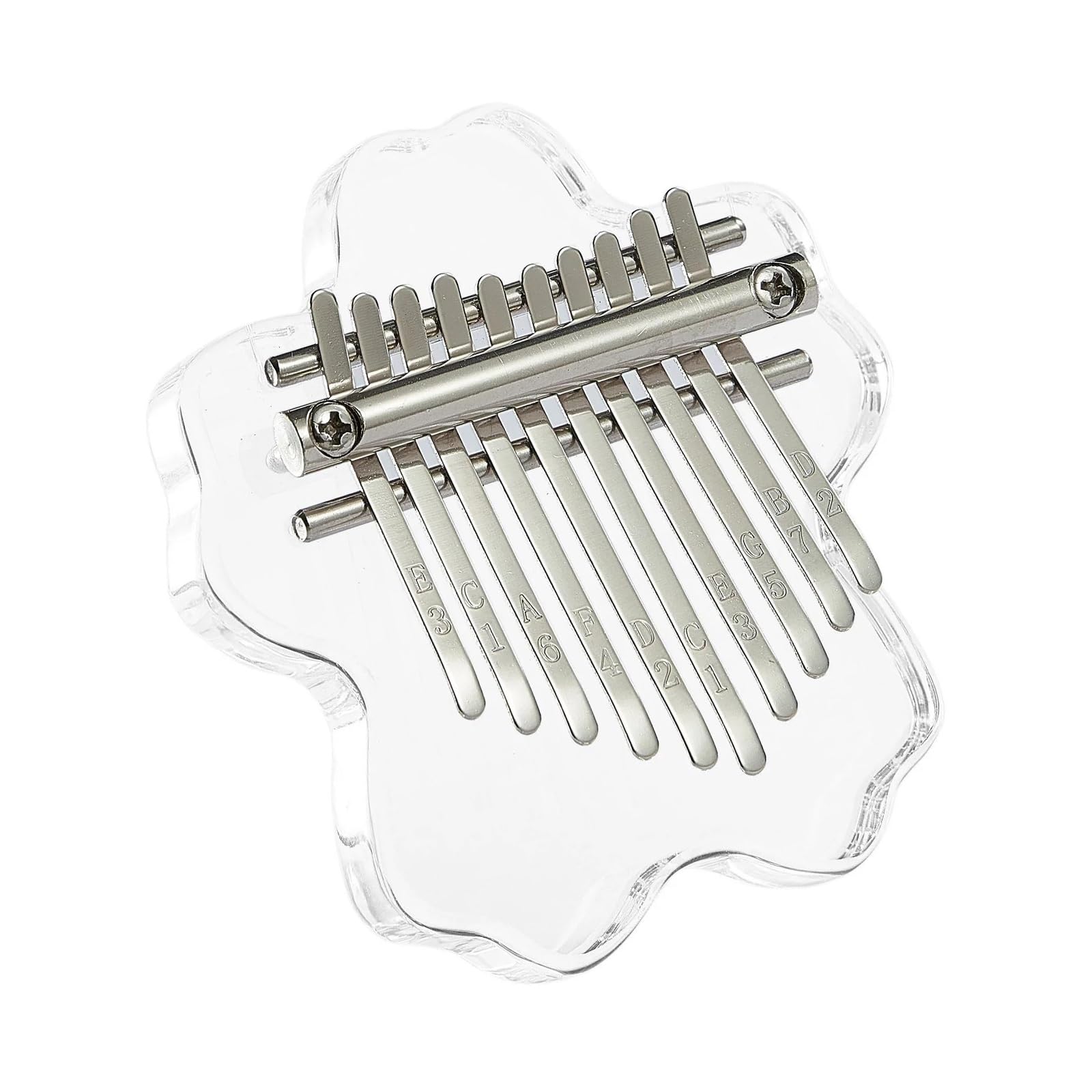 Kalimba Principiantes Piano De Pulgar De 10 Teclas Kalimba De Acrílico Transparente Con Estuche De Transporte