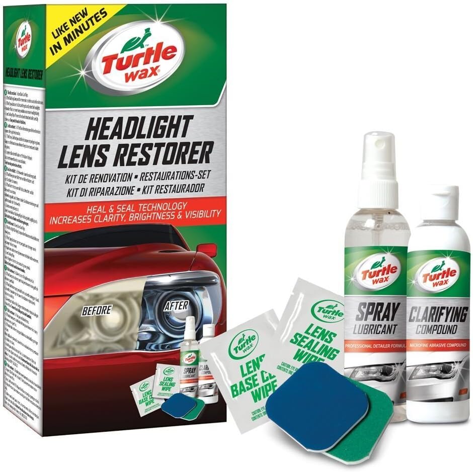 51768 Headlight Restorer Kit Headlamp Cleaning Restores Brightness Kit, (Old Version)