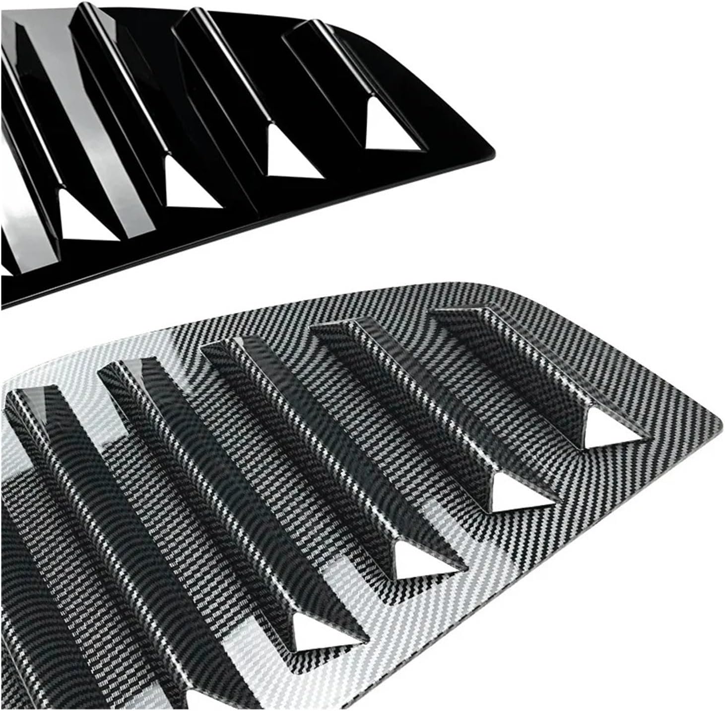 A Pair Rear Window Louver Shutter Compatible for VW Golf 5 High 5 Golf MK5 Side Air Vents Shutter Cover Trim Exterior Accessories(Piano Black)