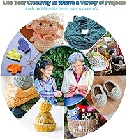 Vista 6 de Mdoker Aguja de tejer de bambú recta, de un solo punto, agujas de tejer para suéter de 10 pulgadas de longitud para proyectos de tejer hechos a