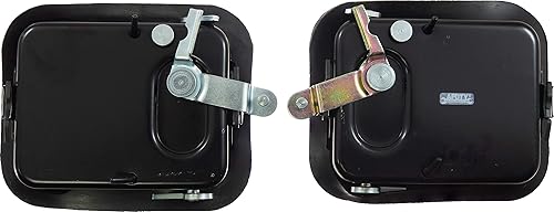 Miniatura 2 de APDTY 139953 - Manija de puerta exterior izquierda y derecha acero negro para puertas de tamaño completo 1 manija izquierda y 1 manija de puerta