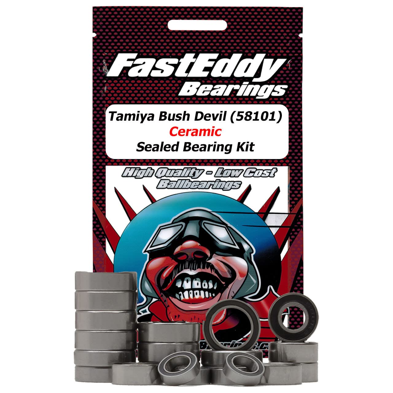 Kit Roulements Céramique Scellés – Tamiya Bush Devil 58101 – FastEddy Bearings NEUF
