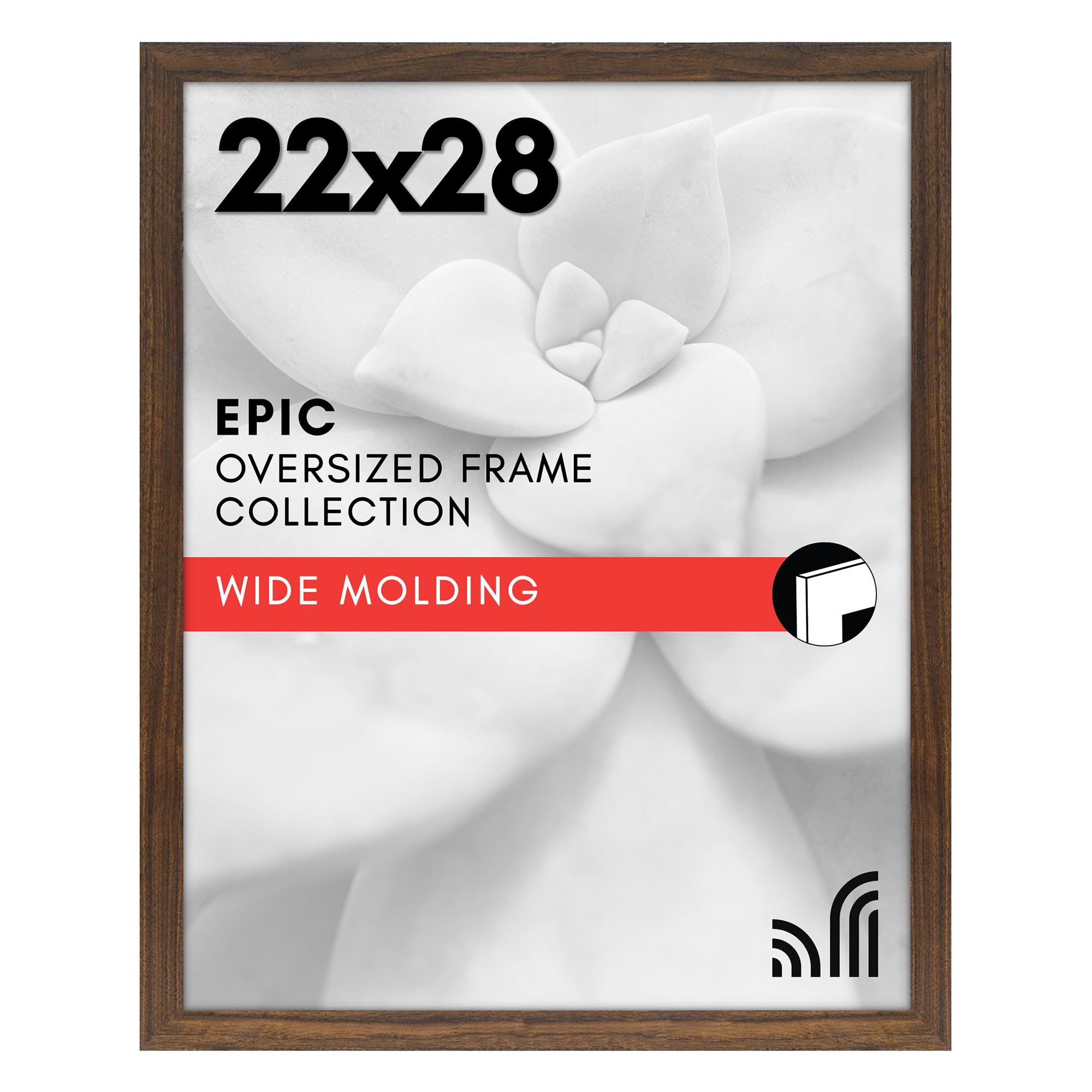Americanflat 22x28 Poster Frame - Engineered Wood - Mahogany
