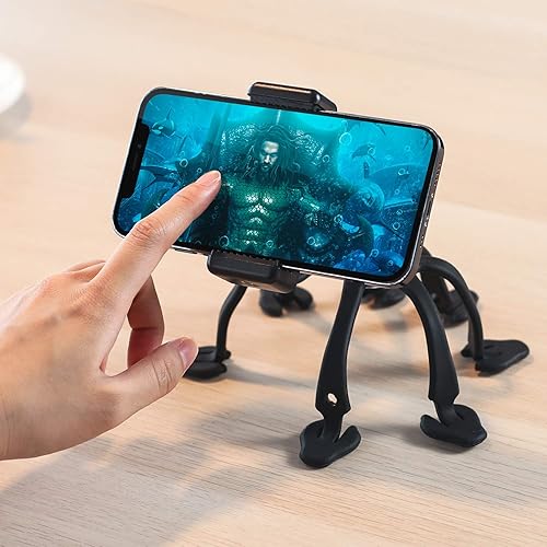Miniatura 6 de WixGear Trípode de pulpo para teléfono celular, soporte universal para teléfono inteligente, trípode de pulpo, 8 patas para todos los teléfonos