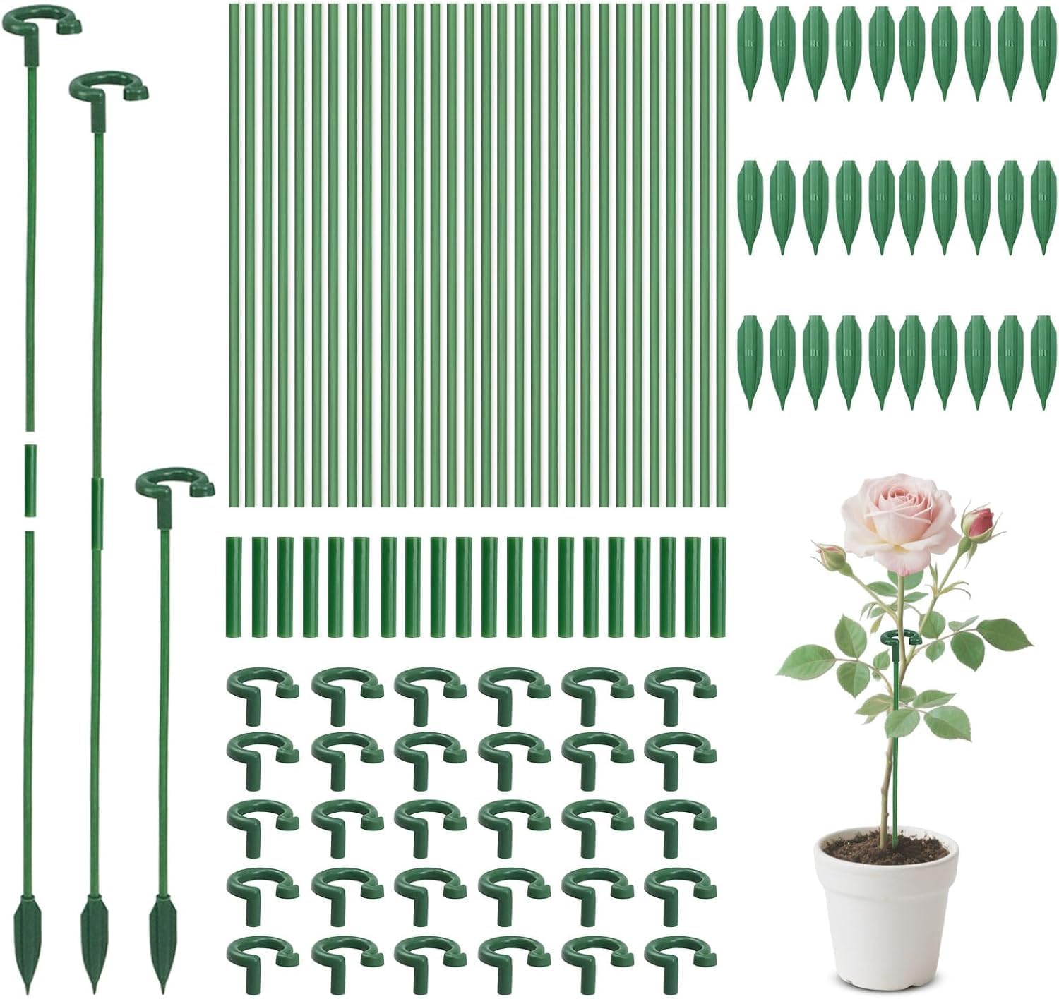 Pack of 30 Small Plant Stakes for Indoor Plants Plant Support